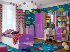 Детская комната Юниор-2 Фиолетовый металлик в Верхней Туре - verhnyaya-tura.magazinmebel.ru | фото - изображение 1