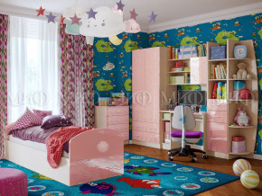 Детская комната Юниор-2 Розовый металлик в Верхней Туре - verhnyaya-tura.magazinmebel.ru | фото