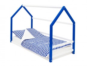 Детская кровать-домик Монтессори Svogen сине-белый в Верхней Туре - verhnyaya-tura.magazinmebel.ru | фото - изображение 1
