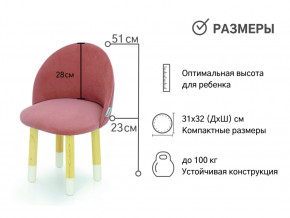 Детский мягкий стул Stumpa пудровый в Верхней Туре - verhnyaya-tura.magazinmebel.ru | фото - изображение 2