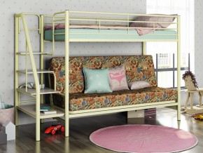 Двухъярусная кровать с диваном Мадлен 3 Слоновая кость-марки в Верхней Туре - verhnyaya-tura.magazinmebel.ru | фото - изображение 1