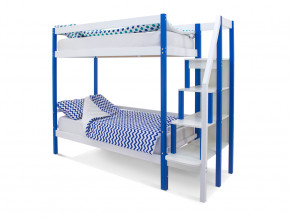 Двухъярусная кровать Svogen сине-белый в Верхней Туре - verhnyaya-tura.magazinmebel.ru | фото - изображение 1