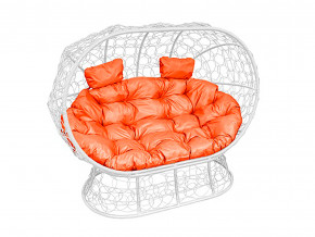 Кокон Лежебока на подставке с ротангом оранжевая подушка в Верхней Туре - verhnyaya-tura.magazinmebel.ru | фото