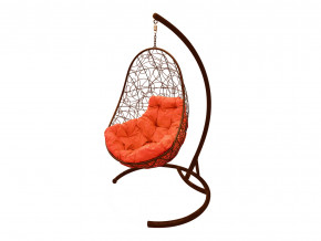 Кокон Овал с ротангом оранжевая подушка в Верхней Туре - verhnyaya-tura.magazinmebel.ru | фото