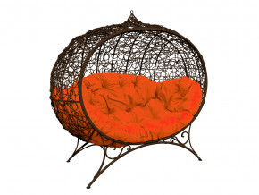 Кокон Улей на ножках с ротангом оранжевая подушка в Верхней Туре - verhnyaya-tura.magazinmebel.ru | фото