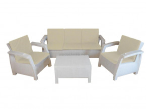 Комплект уличной мебели Yalta Premium Terrace Triple Set белый в Верхней Туре - verhnyaya-tura.magazinmebel.ru | фото - изображение 1