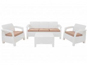 Комплект уличной мебели Yalta Terrace Triple Set белый в Верхней Туре - verhnyaya-tura.magazinmebel.ru | фото
