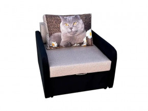 Кресло кровать Канзасик с подлокотниками кот с ромашками-2 в Верхней Туре - verhnyaya-tura.magazinmebel.ru | фото