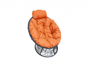 Кресло Папасан мини с ротангом оранжевая подушка в Верхней Туре - verhnyaya-tura.magazinmebel.ru | фото - изображение 1