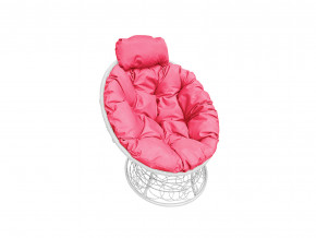Кресло Папасан мини с ротангом розовая подушка в Верхней Туре - verhnyaya-tura.magazinmebel.ru | фото