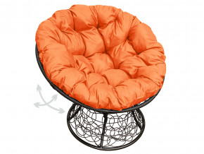Кресло Папасан пружинка с ротангом оранжевая подушка в Верхней Туре - verhnyaya-tura.magazinmebel.ru | фото