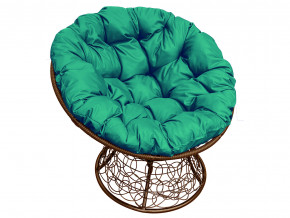 Кресло Папасан с ротангом зелёная подушка в Верхней Туре - verhnyaya-tura.magazinmebel.ru | фото