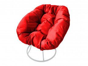 Кресло Пончик без ротанга красная подушка в Верхней Туре - verhnyaya-tura.magazinmebel.ru | фото