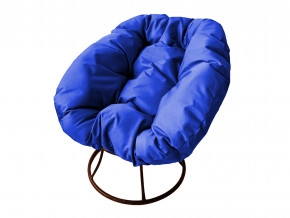 Кресло Пончик без ротанга синяя подушка в Верхней Туре - verhnyaya-tura.magazinmebel.ru | фото