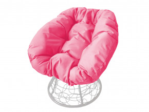 Кресло Пончик с ротангом розовая подушка в Верхней Туре - verhnyaya-tura.magazinmebel.ru | фото