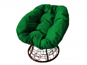 Кресло Пончик с ротангом зелёная подушка в Верхней Туре - verhnyaya-tura.magazinmebel.ru | фото