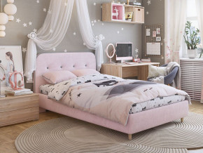 Кровать 1200 Лео велюр нежно-розовый в Верхней Туре - verhnyaya-tura.magazinmebel.ru | фото - изображение 4