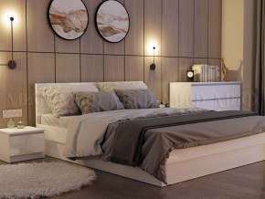 Кровать 1400 Челси Белый глянец в Верхней Туре - verhnyaya-tura.magazinmebel.ru | фото - изображение 2