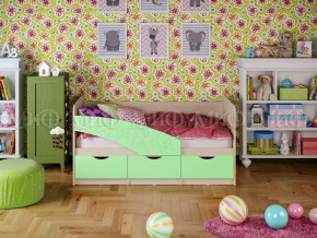Кровать Бабочки 1600 Салатовый в Верхней Туре - verhnyaya-tura.magazinmebel.ru | фото