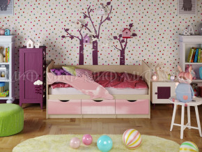 Кровать Дельфин-1 1600 Розовый металлик в Верхней Туре - verhnyaya-tura.magazinmebel.ru | фото