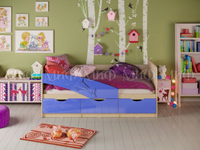 Кровать Дельфин 1600 Синий металлик в Верхней Туре - verhnyaya-tura.magazinmebel.ru | фото - изображение 1