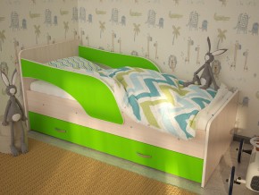 Кровать детская Максимка млечный дуб-лайм в Верхней Туре - verhnyaya-tura.magazinmebel.ru | фото