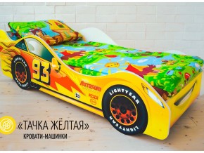 Кровать детская машина Тачка Желтая в Верхней Туре - verhnyaya-tura.magazinmebel.ru | фото