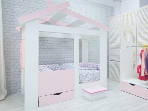 Кровать детская Теремок без ящика розовая в Верхней Туре - verhnyaya-tura.magazinmebel.ru | фото - изображение 2