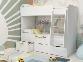Кровать двухъярусная Малыш двойняшка белый в Верхней Туре - verhnyaya-tura.magazinmebel.ru | фото