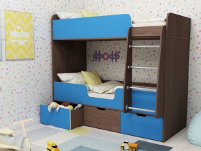 Кровать двухъярусная Малыш двойняшка бодега-голубой в Верхней Туре - verhnyaya-tura.magazinmebel.ru | фото