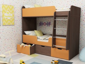 Кровать двухъярусная Малыш двойняшка бодега-оранжевый в Верхней Туре - verhnyaya-tura.magazinmebel.ru | фото
