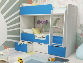 Кровать двухъярусная Малыш двойняшка винтерберг-голубой в Верхней Туре - verhnyaya-tura.magazinmebel.ru | фото - изображение 1
