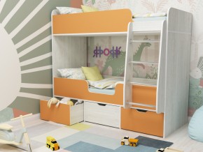 Кровать двухъярусная Малыш двойняшка винтерберг-оранжевый в Верхней Туре - verhnyaya-tura.magazinmebel.ru | фото