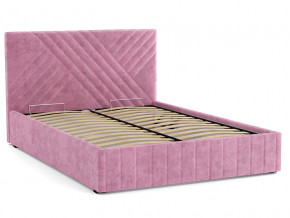 Кровать Гамма 1400 с основанием велюр тенерифе розовый в Верхней Туре - verhnyaya-tura.magazinmebel.ru | фото - изображение 2