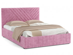 Кровать Гамма 1600 с основанием велюр тенерифе розовый в Верхней Туре - verhnyaya-tura.magazinmebel.ru | фото