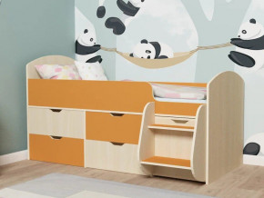 Кровать Малыш-7 Дуб-Оранжевый в Верхней Туре - verhnyaya-tura.magazinmebel.ru | фото