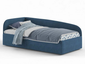 Кровать мягкая Денди на латах рогожка синяя в Верхней Туре - verhnyaya-tura.magazinmebel.ru | фото - изображение 1