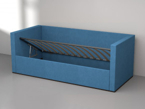 Кровать мягкая с подъёмным механизмом арт. 030 синий в Верхней Туре - verhnyaya-tura.magazinmebel.ru | фото - изображение 2