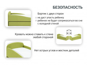 Кровать с ящиком Letmo авокадо (рогожка) в Верхней Туре - verhnyaya-tura.magazinmebel.ru | фото - изображение 12