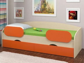 Кровать Соня 2 дуб молочный-оранжевый в Верхней Туре - verhnyaya-tura.magazinmebel.ru | фото - изображение 2