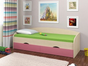 Кровать Соня 2 дуб молочный-розовый в Верхней Туре - verhnyaya-tura.magazinmebel.ru | фото - изображение 1