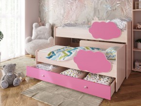 Кровать Соник с ящиком млечный дуб-розовый в Верхней Туре - verhnyaya-tura.magazinmebel.ru | фото - изображение 1