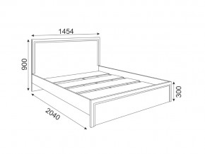 Кровать стандарт с настилом 1400 Беатрис модуль 16 Орех гепланкт в Верхней Туре - verhnyaya-tura.magazinmebel.ru | фото - изображение 2