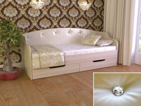 Кровать Юниор Тип 2 шимо светлый, белый перламутр 900х2000 в Верхней Туре - verhnyaya-tura.magazinmebel.ru | фото - изображение 1