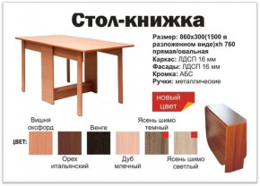 Прямой стол-книжка венге в Верхней Туре - verhnyaya-tura.magazinmebel.ru | фото - изображение 2